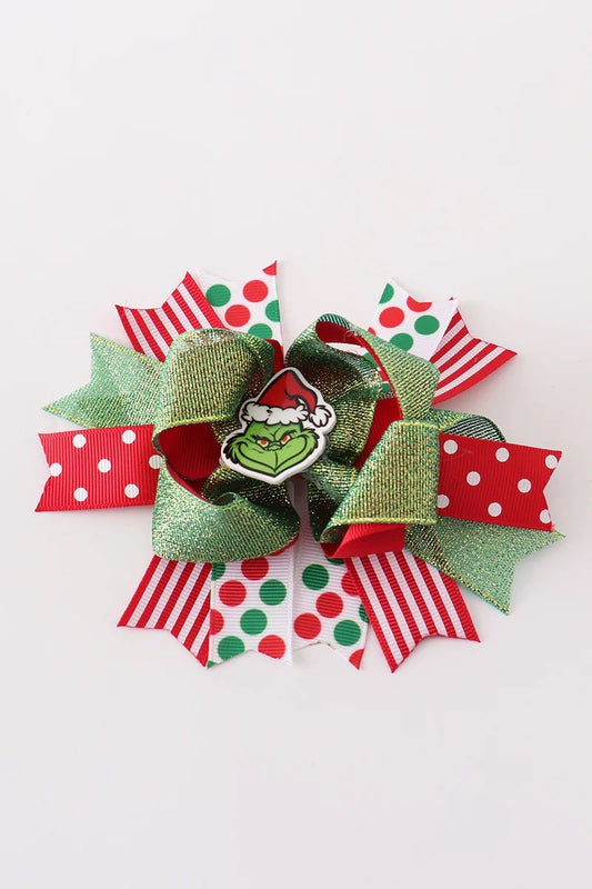 Christmas Grinch Bow